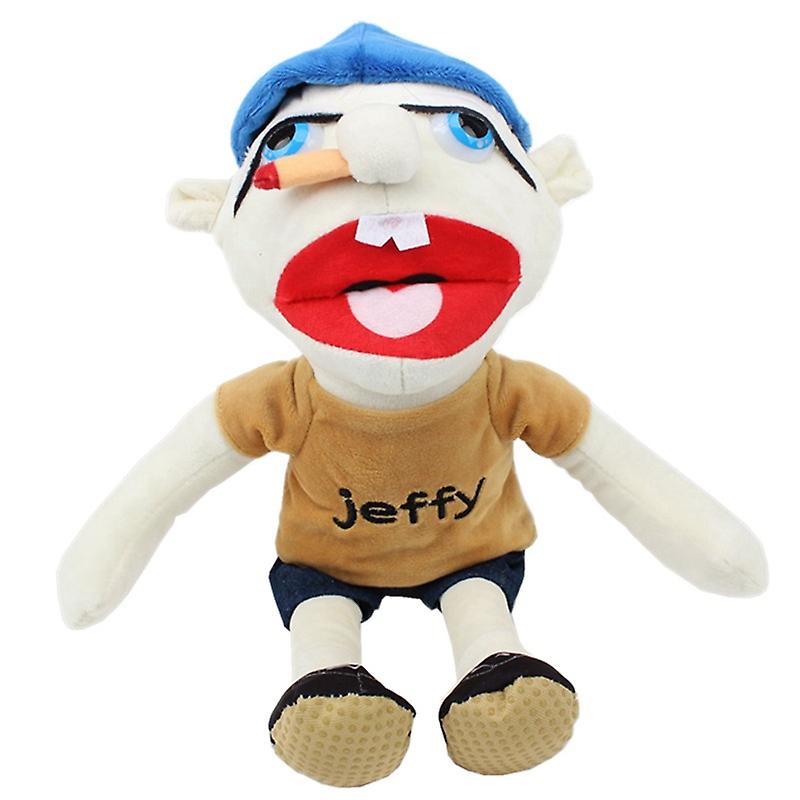 Cm jeffy plush toy cosplay jeffy h hand puppet game stuffed doll kids gifts