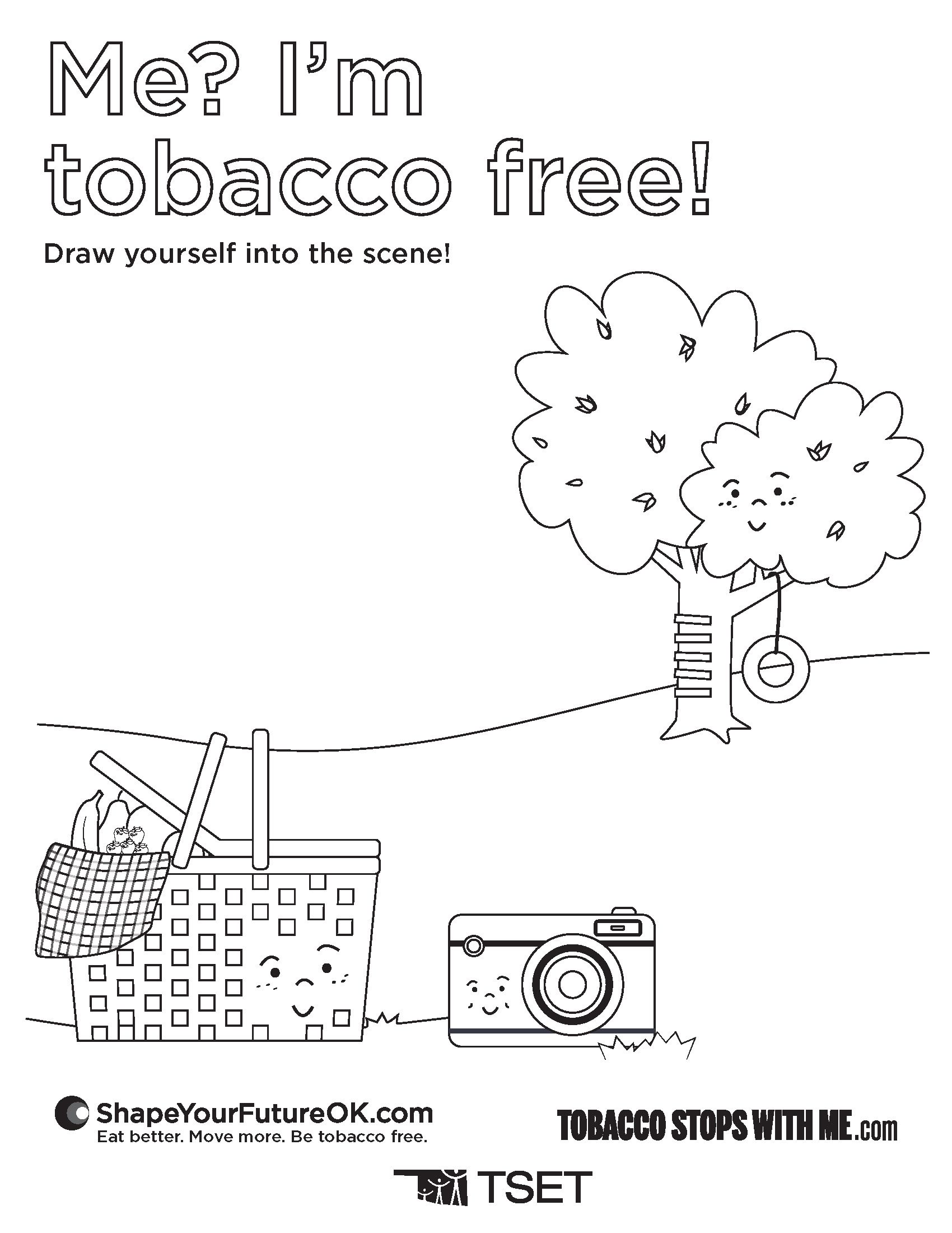 Coloring pages tobacco stops with me a program of oklahoma tset