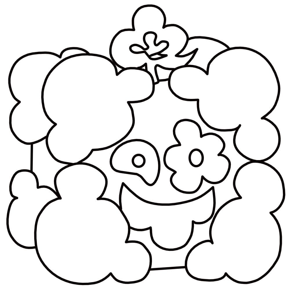 Smoke fruit from blox fruits coloring page