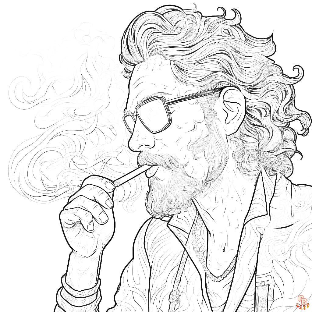 Printable smoking coloring pages free for kids and adults