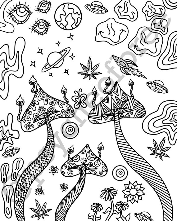 Trip a little smoke and paint sip and paint coloring page trippy coloring page paint with friends color with friends