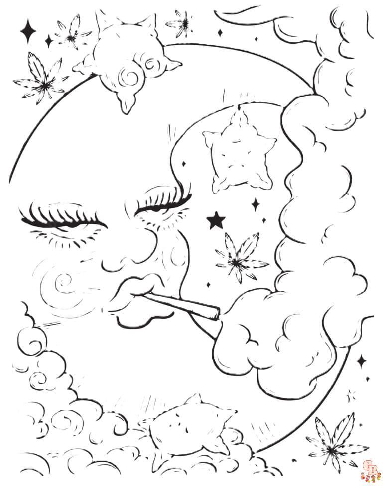 Printable smoking coloring pages free for kids and adults