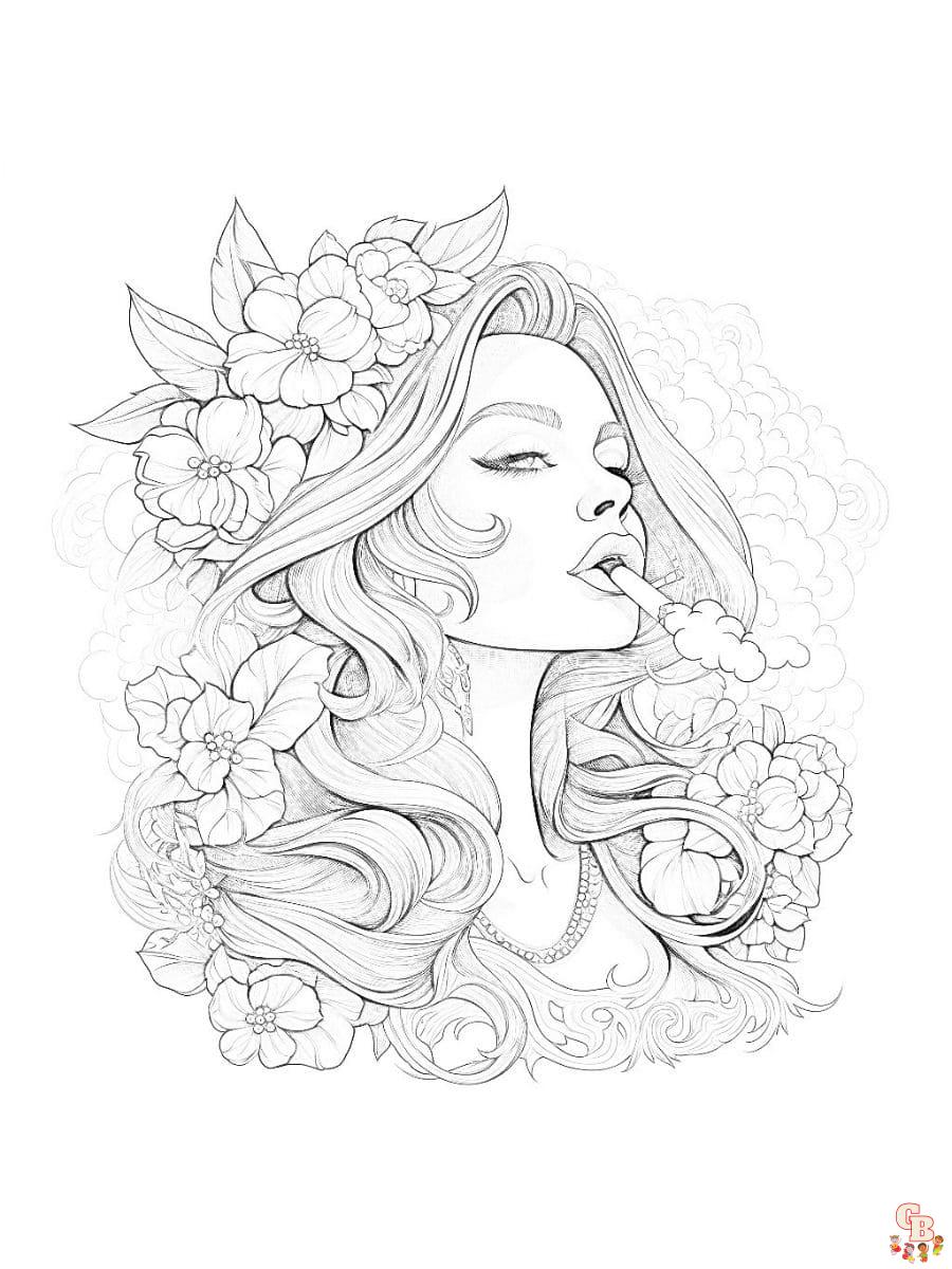 Printable smoking coloring pages free for kids and adults