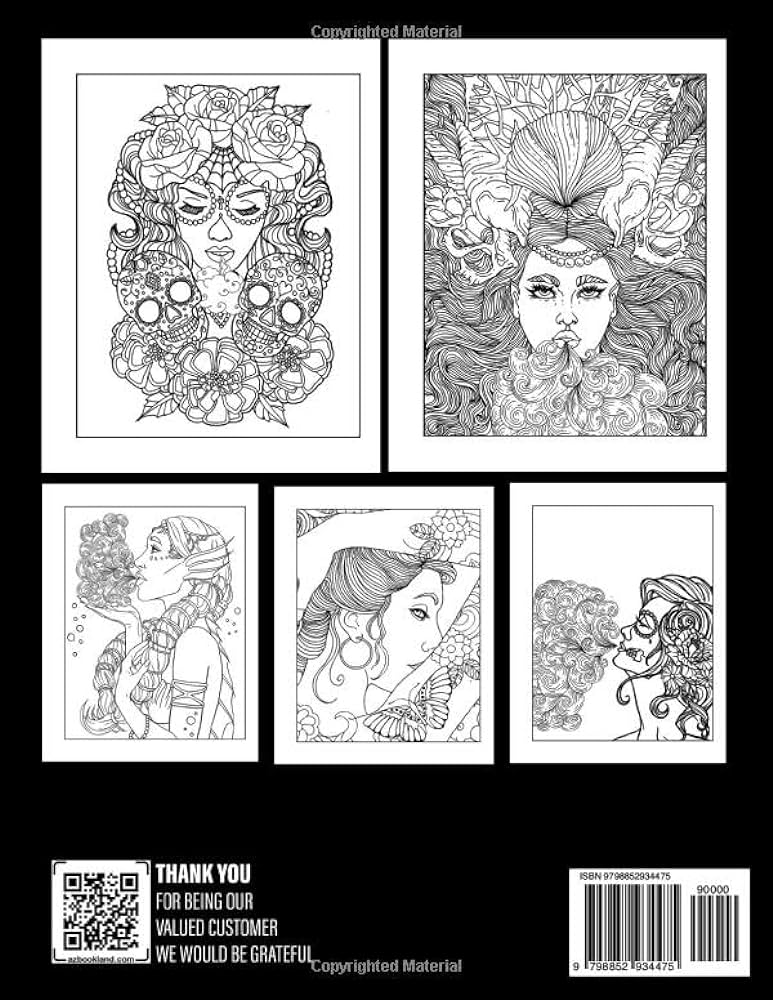 Smoking girl coloring book stoner coloring pages with vivid illustrations for adults to have fun and relax ideal gift for birthdays day cook aqsa books