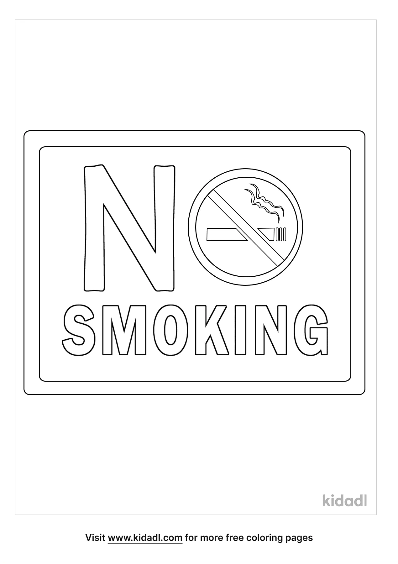 Free no smoking coloring page coloring page printables