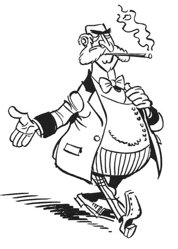 Oldman smoking in lucky luke coloring page coloring sky