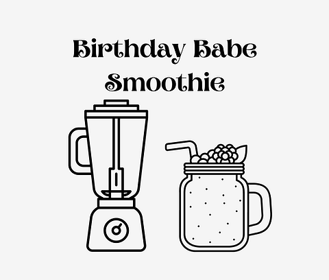 Birthday babe ready to blend smoothie foundation fitness a