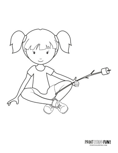 Camping coloring pages clipart activities at