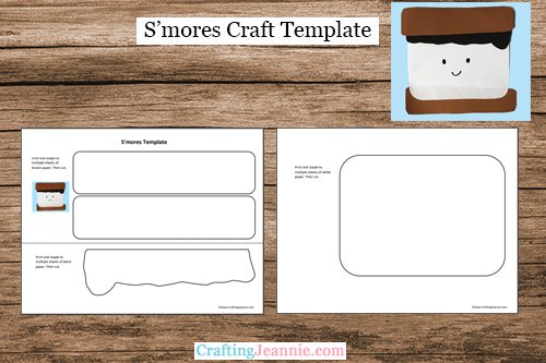 Smores craft free printable