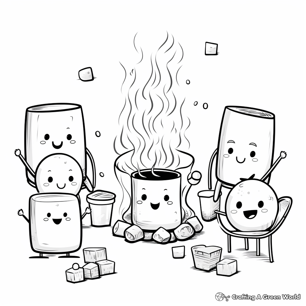 Smores coloring pages