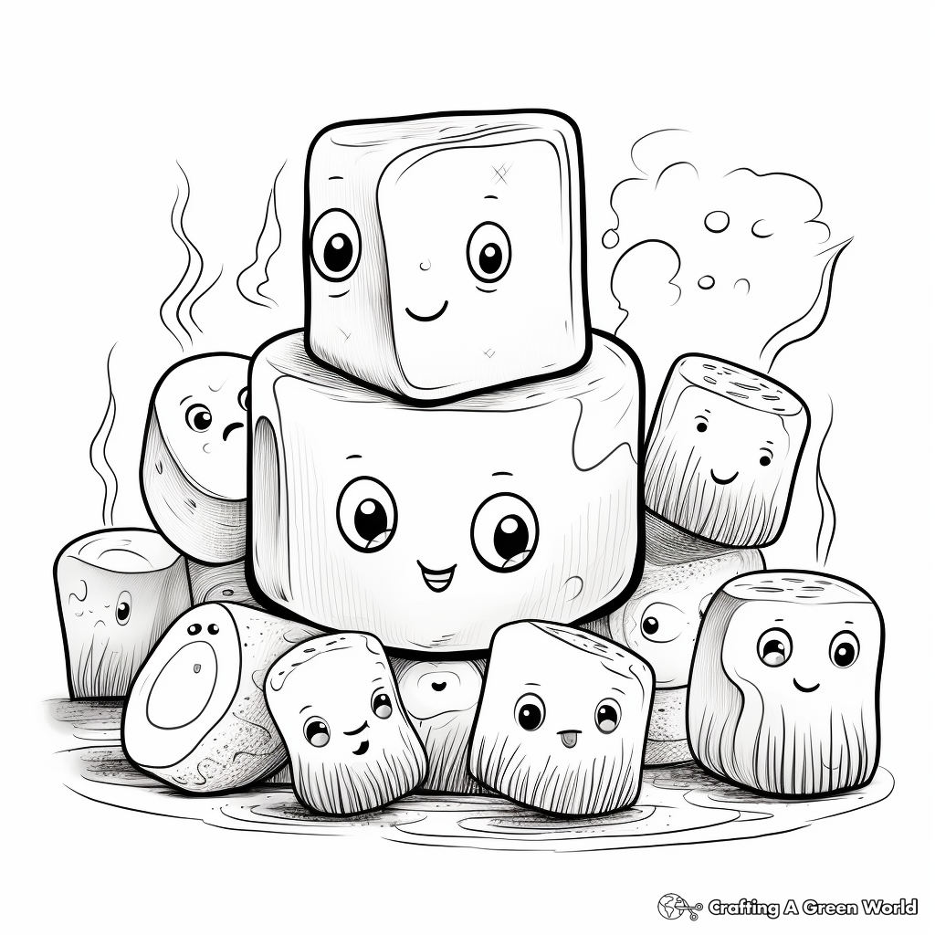 Smores coloring pages