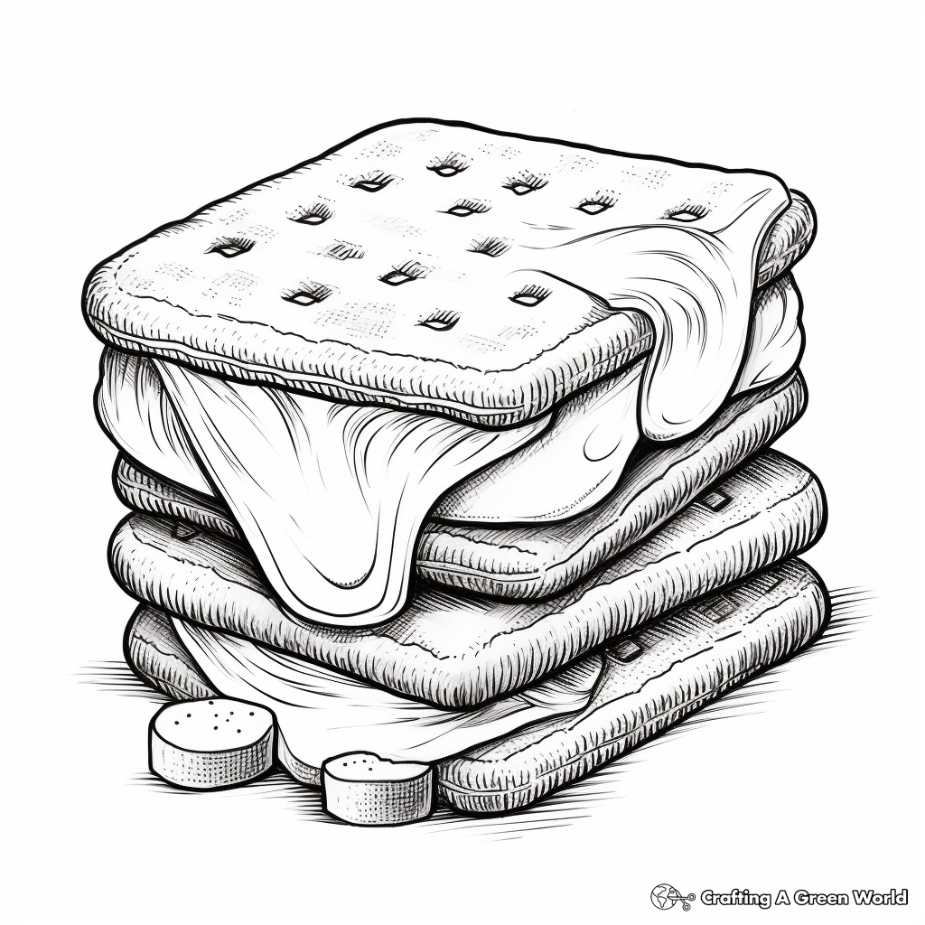Smores coloring pages