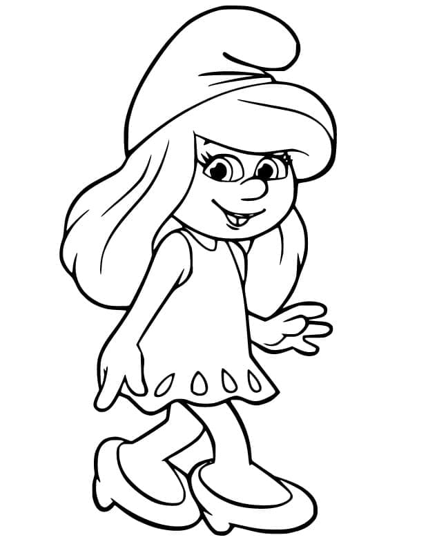 Smurfette coloring pages