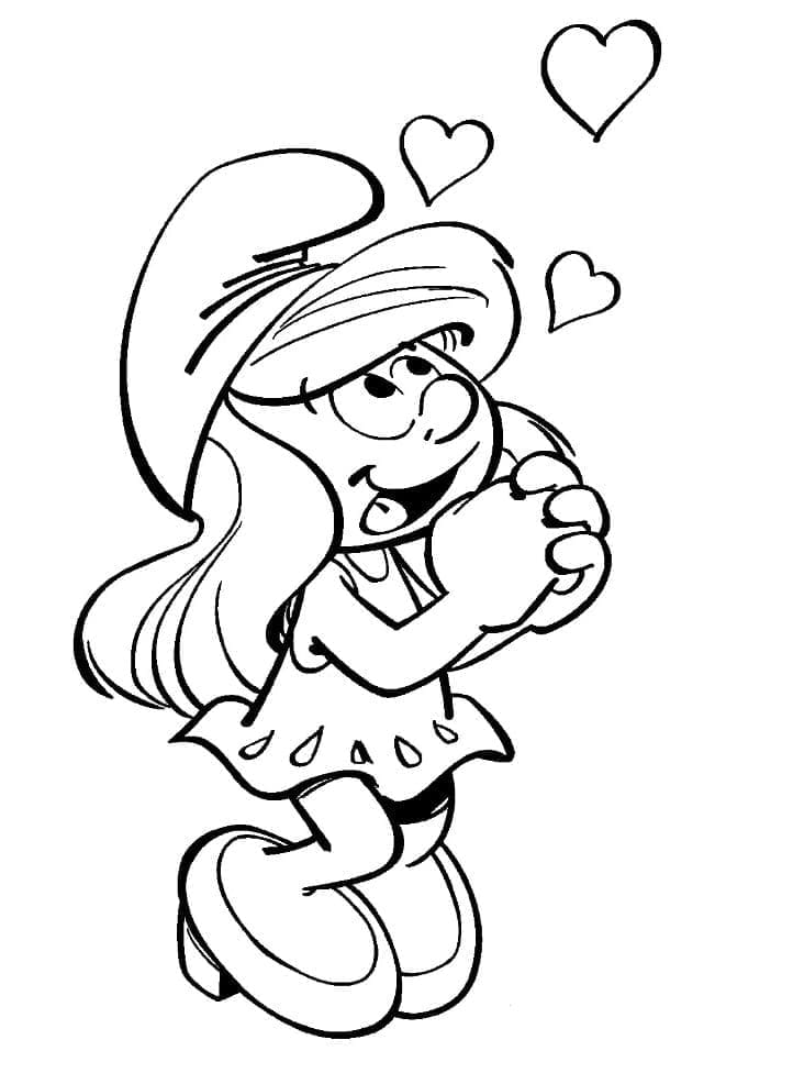 Smurfette coloring pages