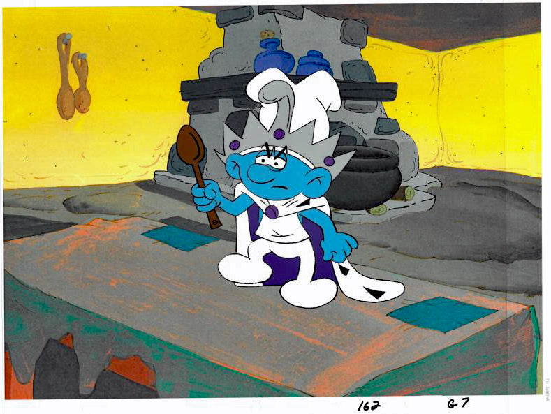 The smurfs hanna barbera hand painted production lor animation cel â art deals