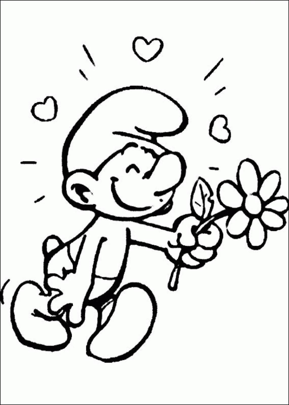 Free printable smurf coloring pages for kids