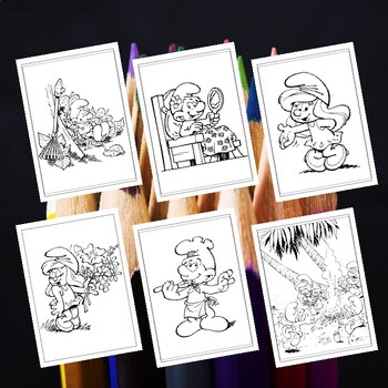 Engage kids with printable smurfs coloring pages