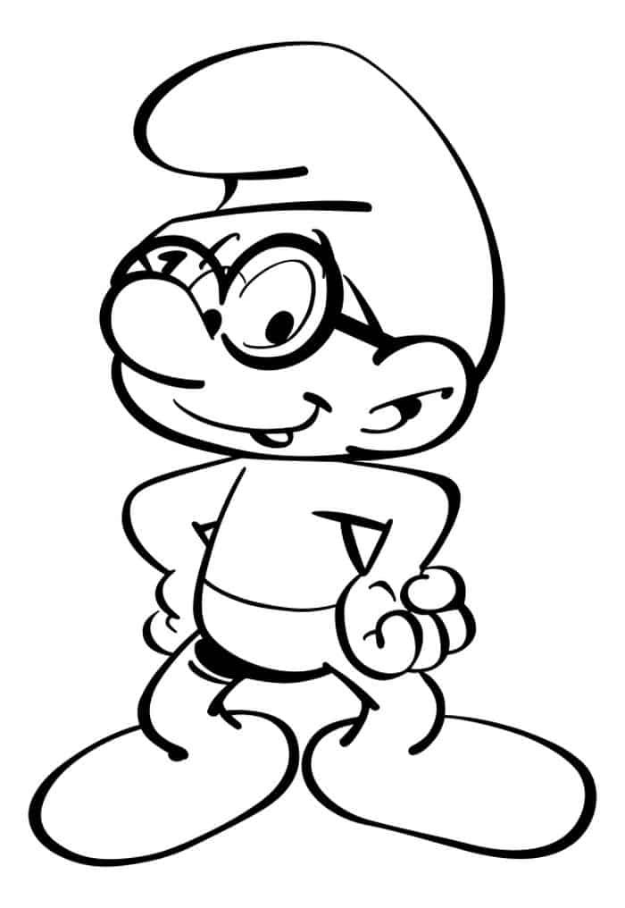 The smurfs coloring pages