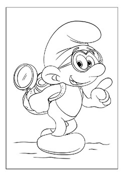 Charming mushroom homes the smurfs coloring pages collection for kids