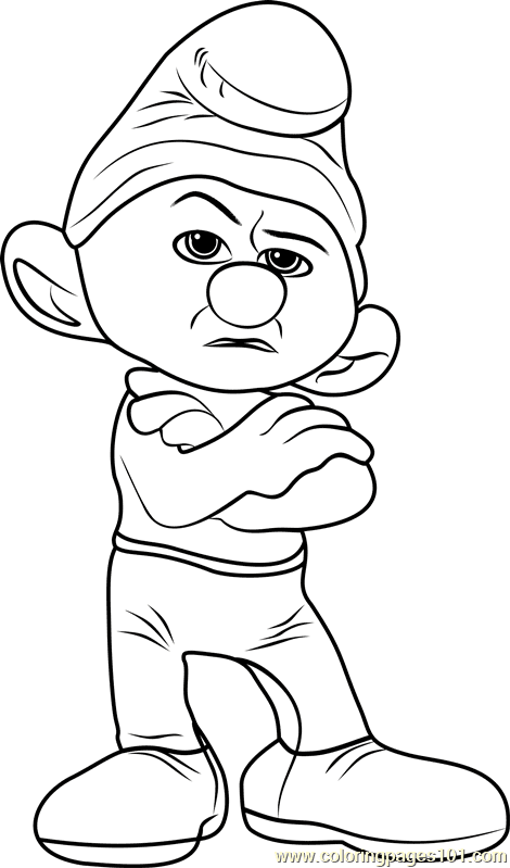 Smurfs coloring pages printable for free download