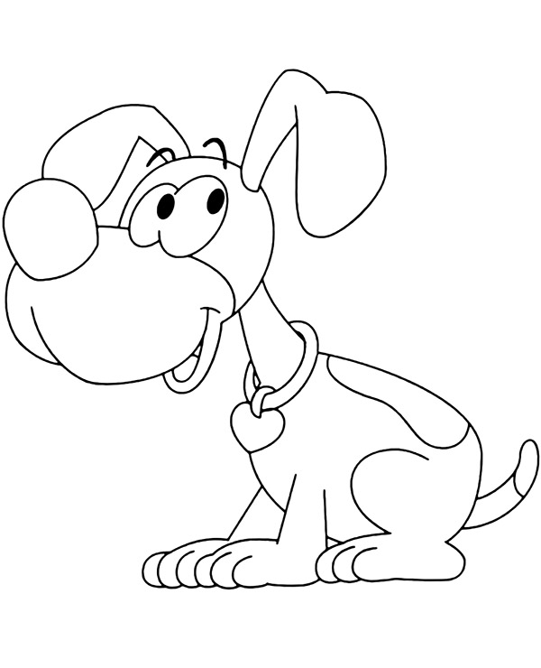 Puppy coloring page smurfs dog