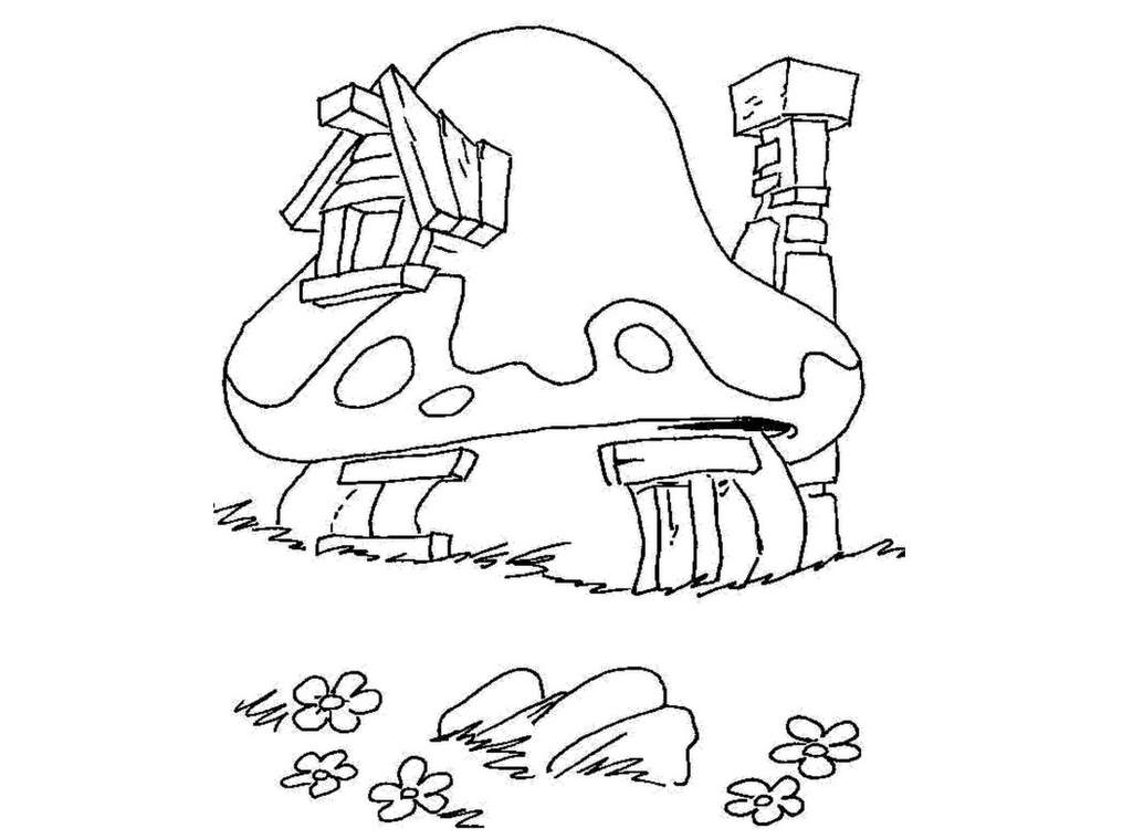 Image of the smurfs to print and color