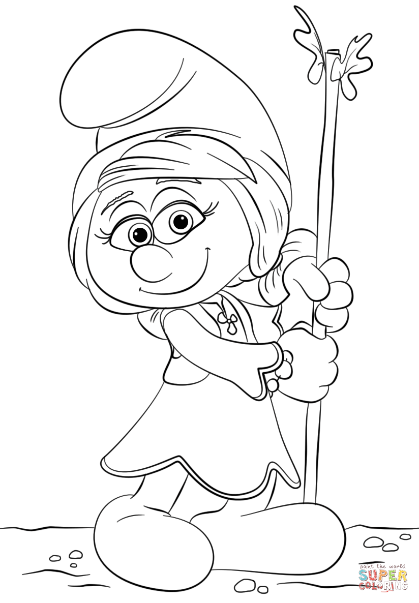 Smurfwillow from smurfs the lost village coloring page free printable coloring pages