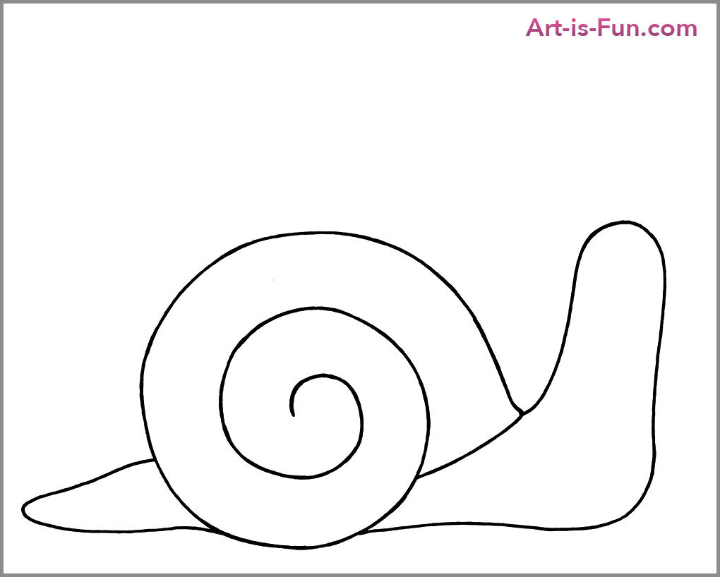 How to draw cute snails