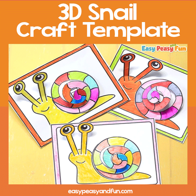 D snail craft template â easy peasy and fun hip