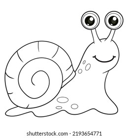 Snail outline vector art graphics