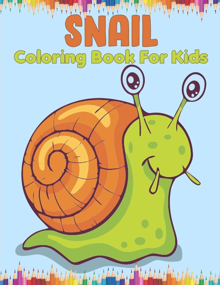 Snail coloring book for kids simple and easy snail coloring book for kids and toddler try i n books