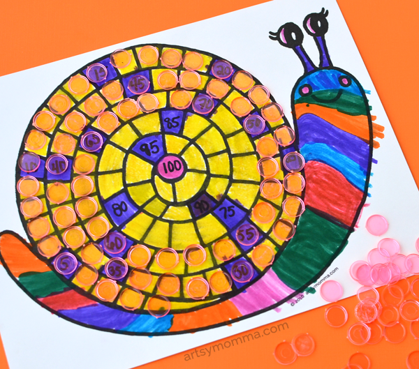 Count to printable snail activity