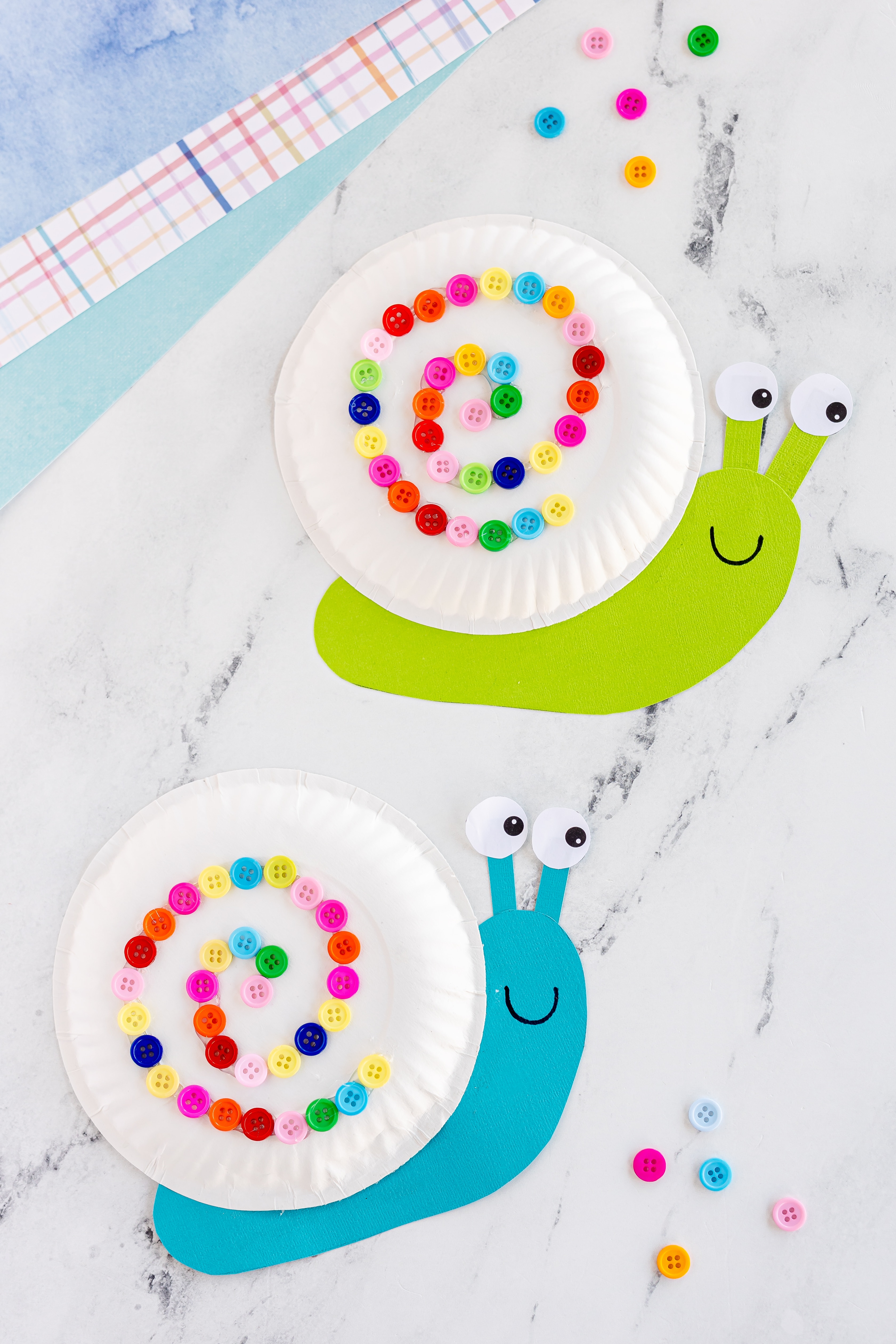 Paper plate snail craft