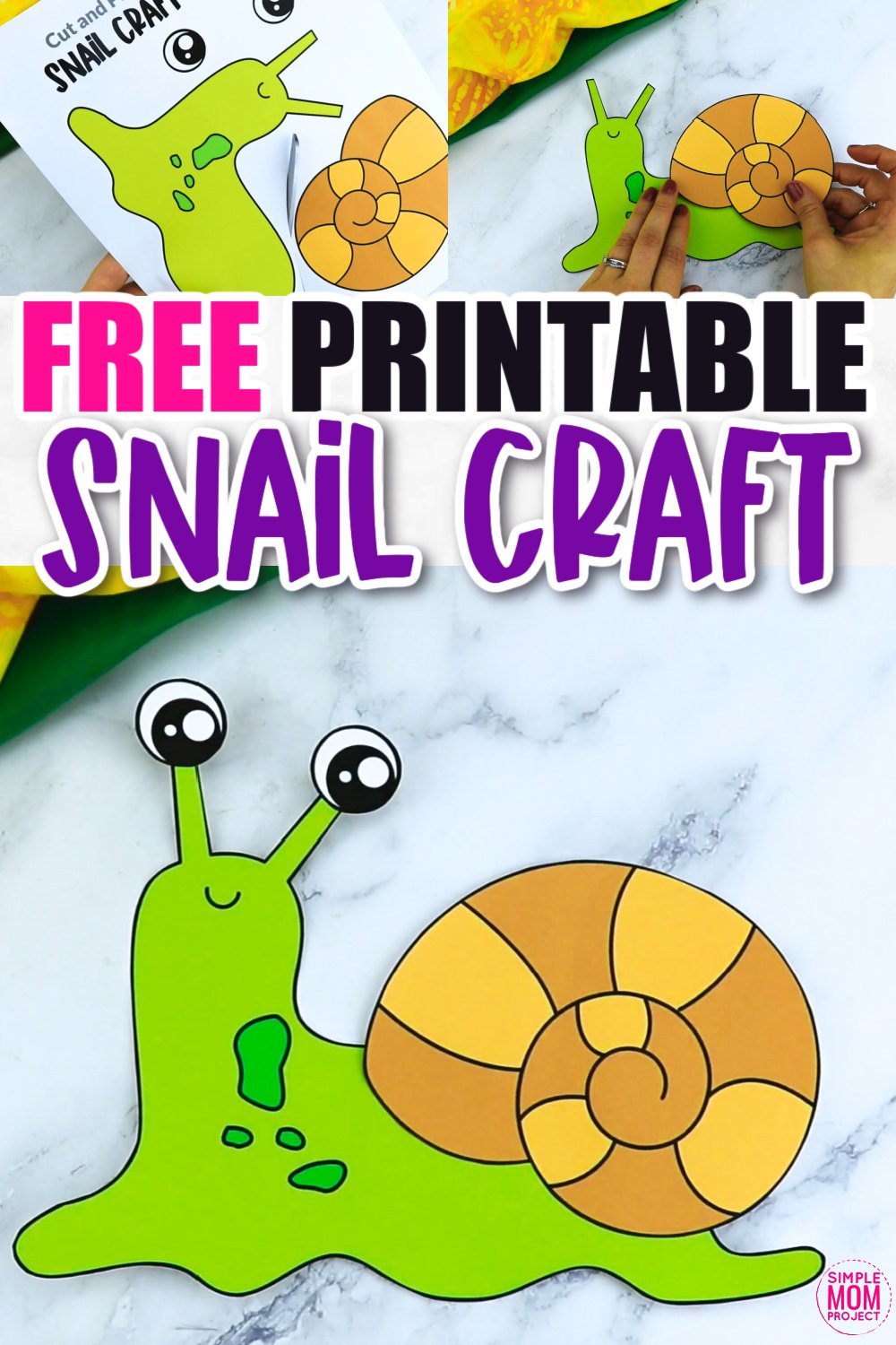 Free printable snail craft template â simple mom project
