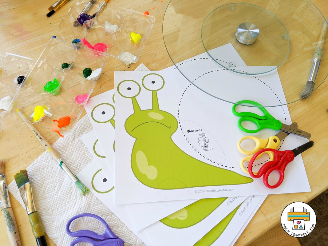 Free snail spin art craft