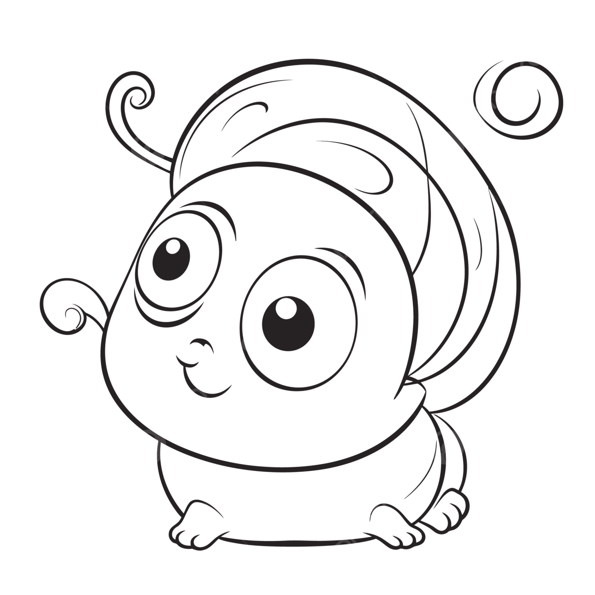 Cute face worm for kids coloring book outline sketch drawing vector easy snail drawing easy snail outline easy snail sketch png and vector with transparent background for free download