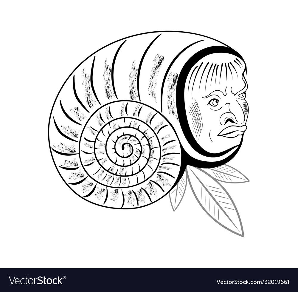 Snail with head royalty free vector image