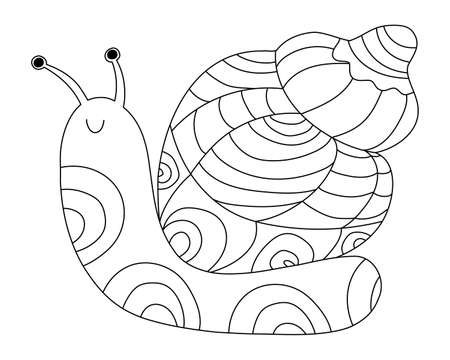 Snail coloring pages stock photos and images