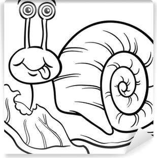 Poster snail and lettuce coloring page