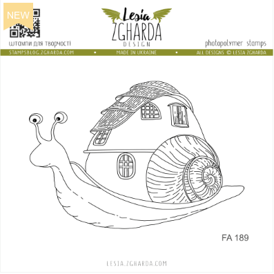 Lesia zgharda snails dream house clear stamp fa â simon says stamp
