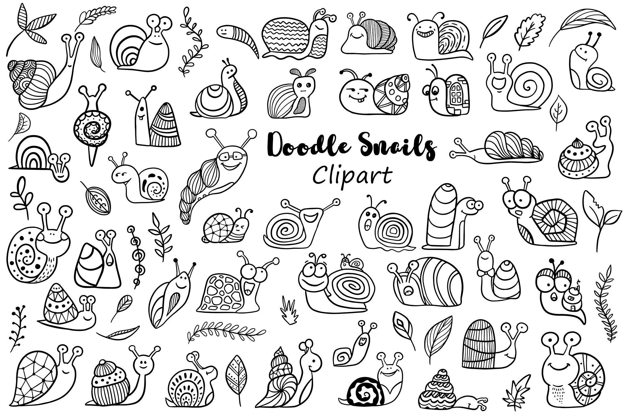 Snails svg doodle cochlea clipart helix png svg pdf ai eps slugs svg snail vector image cricut instant download coloring sketch