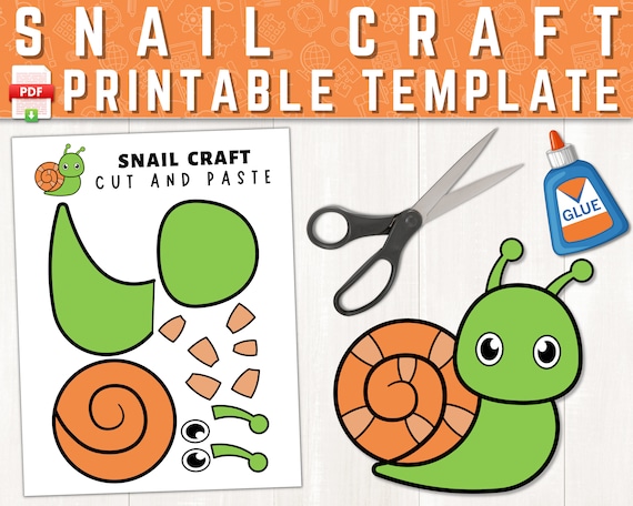 Printable snail craft for kids spring activities build a snail indoor activity for kids snail paper craft snail coloring page