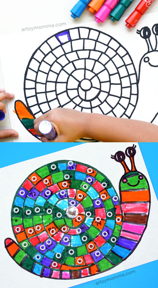 Count to printable snail activity