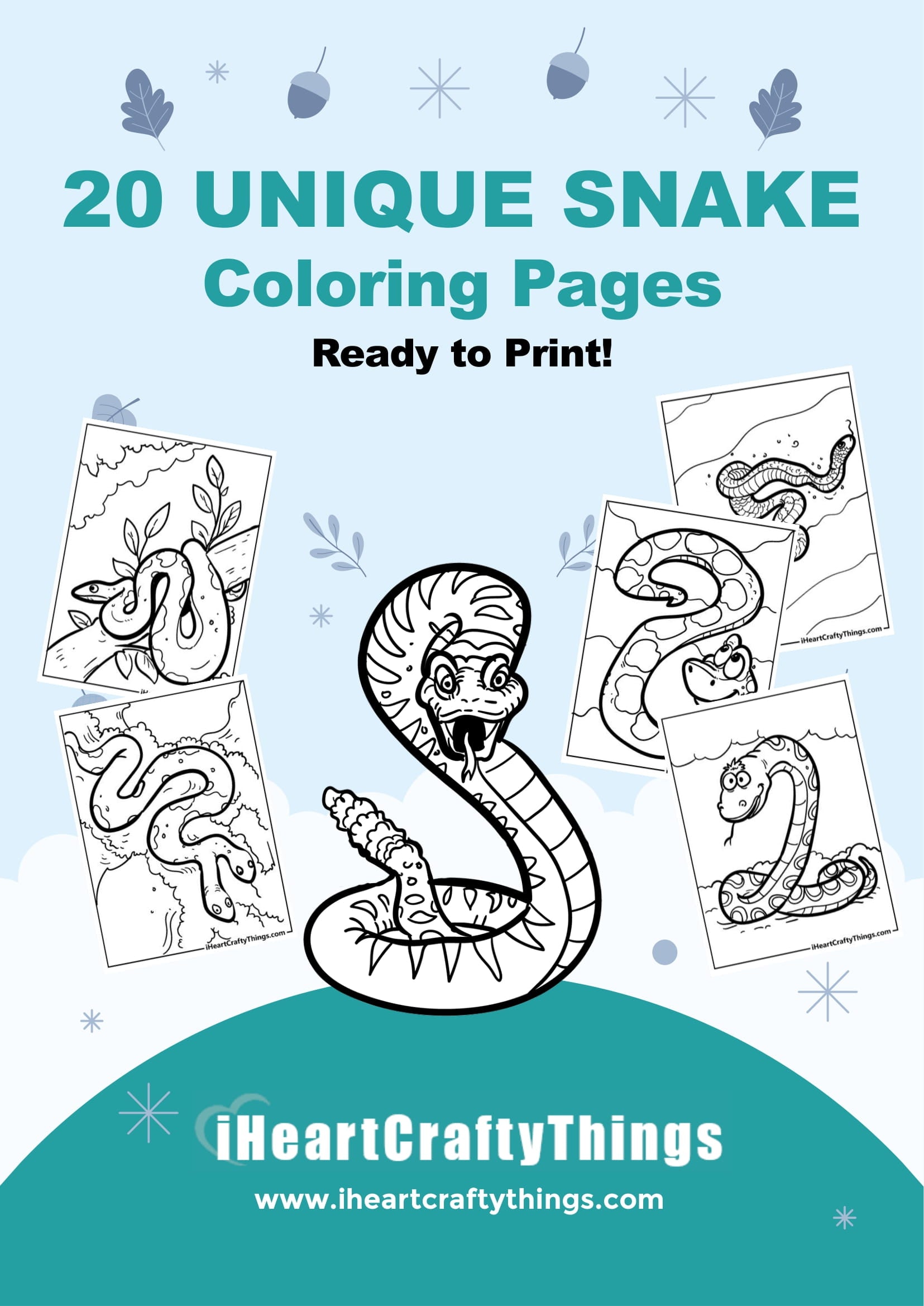 Snake coloring pages â i heart crafty things