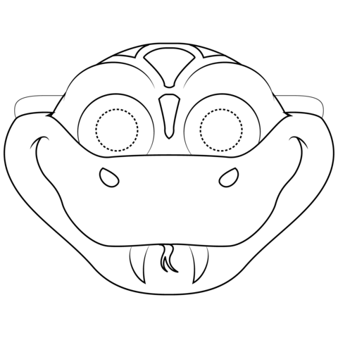 Snake mask coloring page mascara de animales antifaz de animales caretas de animales