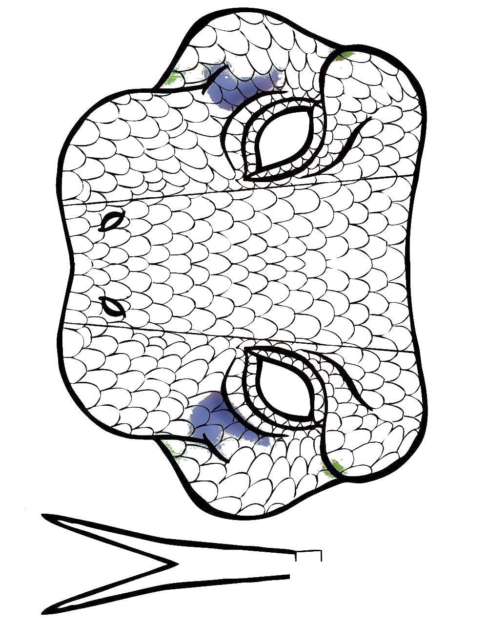 Online coloring pages coloring page mask snake mask download print coloring page