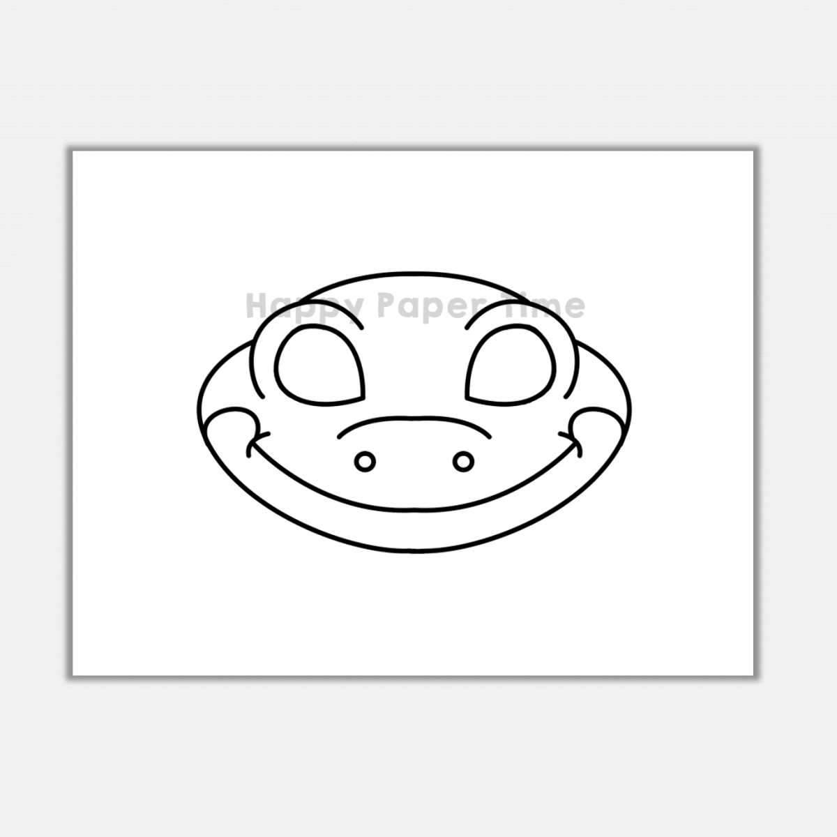 Frog paper mask printable pond animal coloring craft activity costume made by teachers