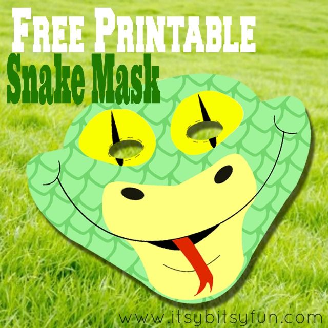 Free printable snake mask template snake party reptile party mask for kids