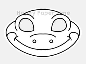 Frog mask printable paper template