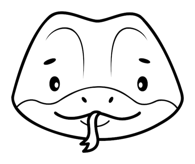 Premium vector coloring book or page for kids snake black and white outline illustration